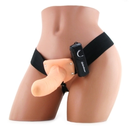 Страпон полый Pipedream For Him or Her Vibrating