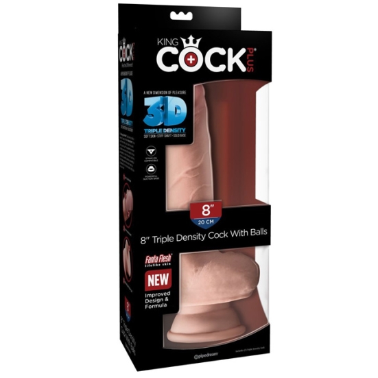 Фаллос King Cock Plus 8&quot; Triple Density
