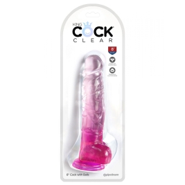 Фаллос King Cock Clear 8", Pipedream
