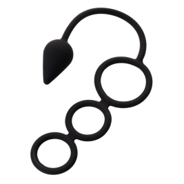 Эрекционные кольца с анальной пробкой Erotist Drop