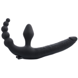 Страпон безремневой Black&amp;Red с вибрацией